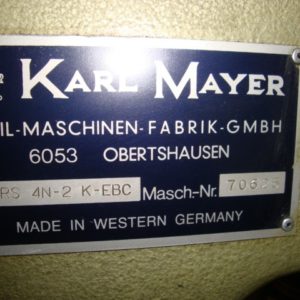Used Pre-owned Karl Mayer RS4N-2K EBC/EAC sold by D&S International Warp Knitting Spare Parts and Machinery