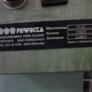 Used Pre-owned Perfecta PA67 sold by D&S International Warp Knitting Spare Parts and Machinery