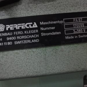 Used Pre-owned Perfecta PA67 sold by D&S International Warp Knitting Spare Parts and Machinery
