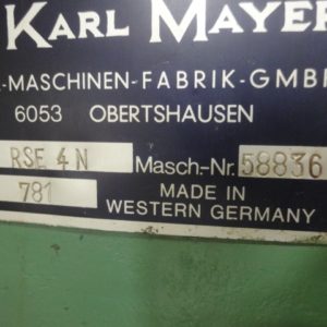 Used Pre-owned Karl Mayer RSE4N sold by D&S International Warp Knitting Spare Parts and Machinery