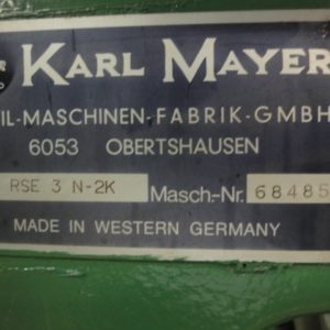 Used Pre-owned Karl Mayer RSE3N-2K sold by D&S International Warp Knitting Spare Parts and Machinery
