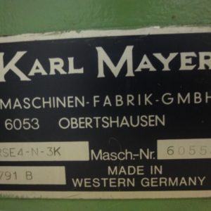 Used Pre-owned Karl Mayer RSE4N-3K sold by D&S International Warp Knitting Spare Parts and Machinery