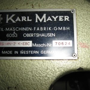 Used Pre-owned Karl Mayer RS4N-2K EBC/EAC sold by D&S International Warp Knitting Spare Parts and Machinery