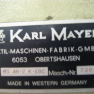 Used Pre-owned Karl Mayer RS4N-2K EBC/EAC sold by D&S International Warp Knitting Spare Parts and Machinery