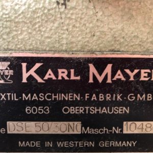 Used Pre-owned Karl Mayer DSE50/30 NC sold by D&S International Warp Knitting Spare Parts and Machinery
